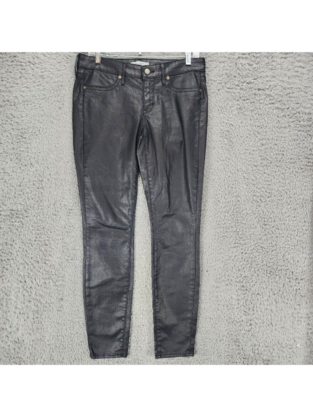 Rich & Skinny Jeans Womens 28 Black Stretch Coated Denim Skinny